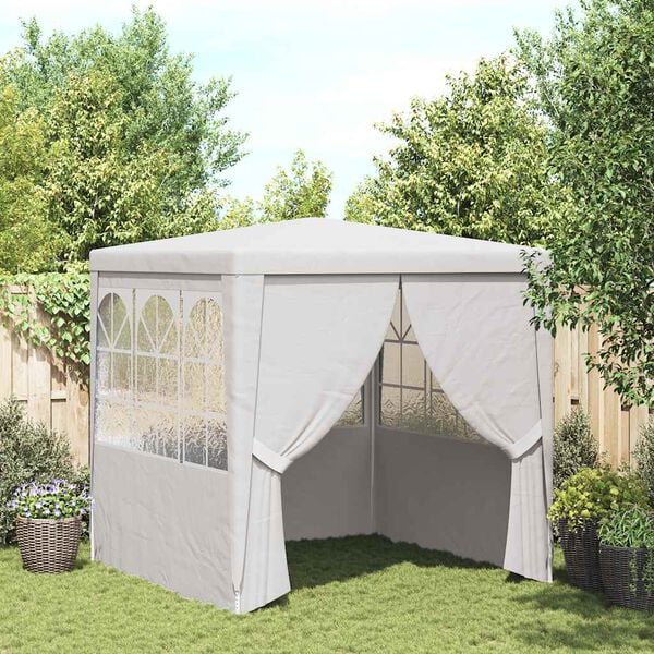 vidaXL Professional Party Tent with Side Walls 2x2 m White 90 g/m²