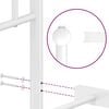 vidaXL Metal Bed Frame without Mattress with Headboard White 150x200cm
