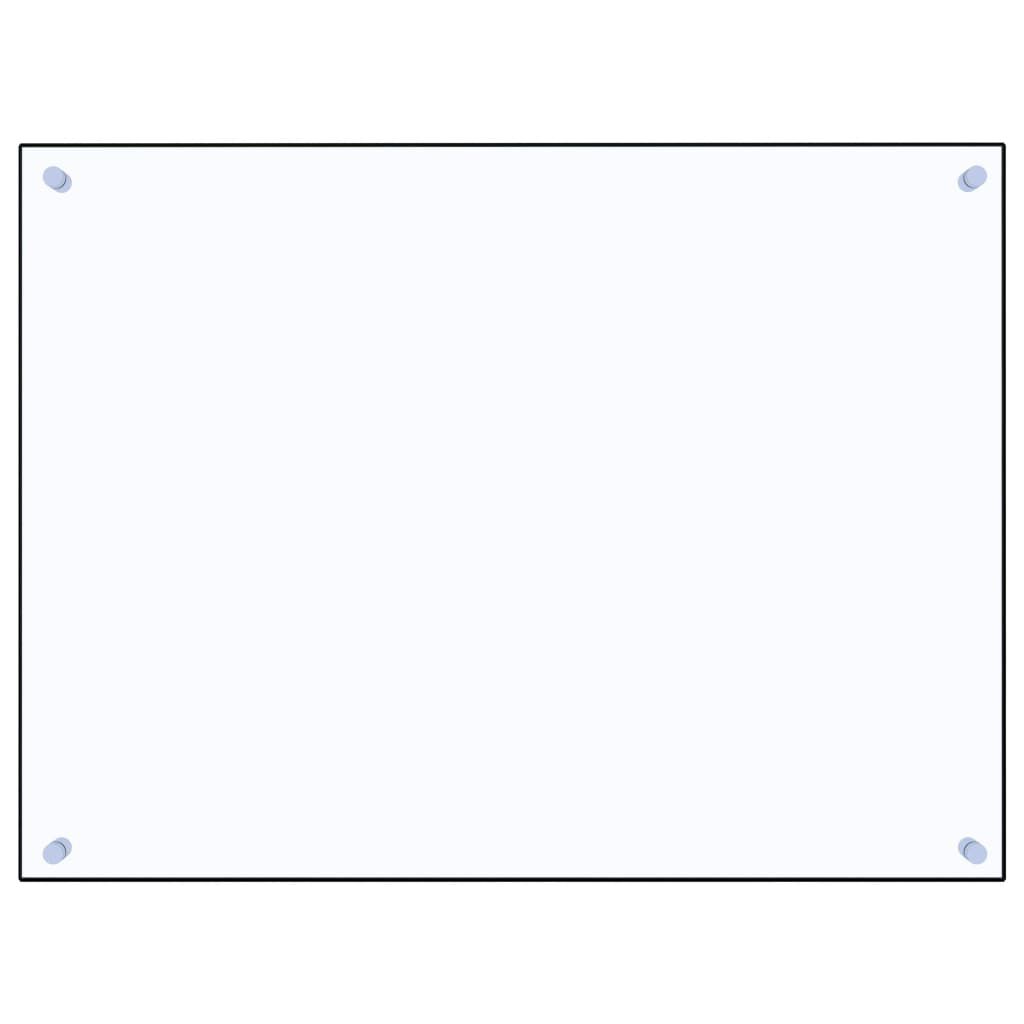 vidaXL Kitchen Backsplash Transparent 80 x 60 cm Tempered Glass