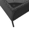 vidaXL Garden Sofa 2-Seater with Cushions&Table Black Poly Rattan