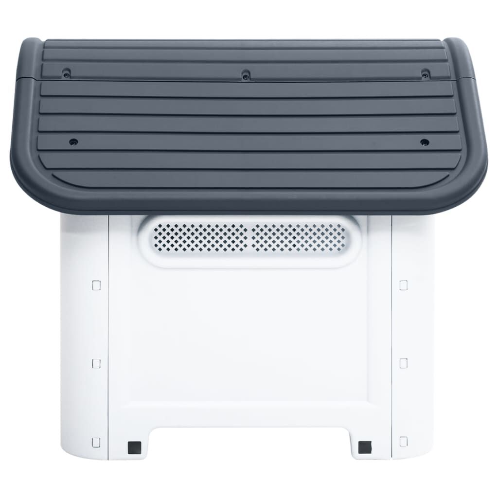 vidaXL Dog House Grey 59x75x66 cm Polypropylene