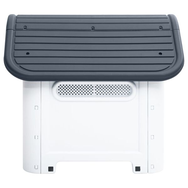 vidaXL Dog House Grey 59x75x66 cm Polypropylene