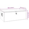vidaXL Storage Box Silver 100x55x37 cm Aluminium