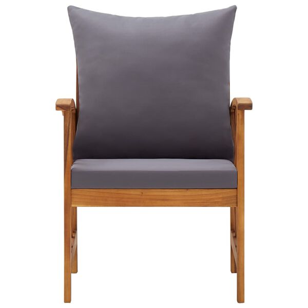 vidaXL Garden Chairs with Cushions 2 pcs Solid Acacia Wood