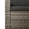 vidaXL 4 Piece Garden Lounge Set with Cushions Grey Poly Rattan