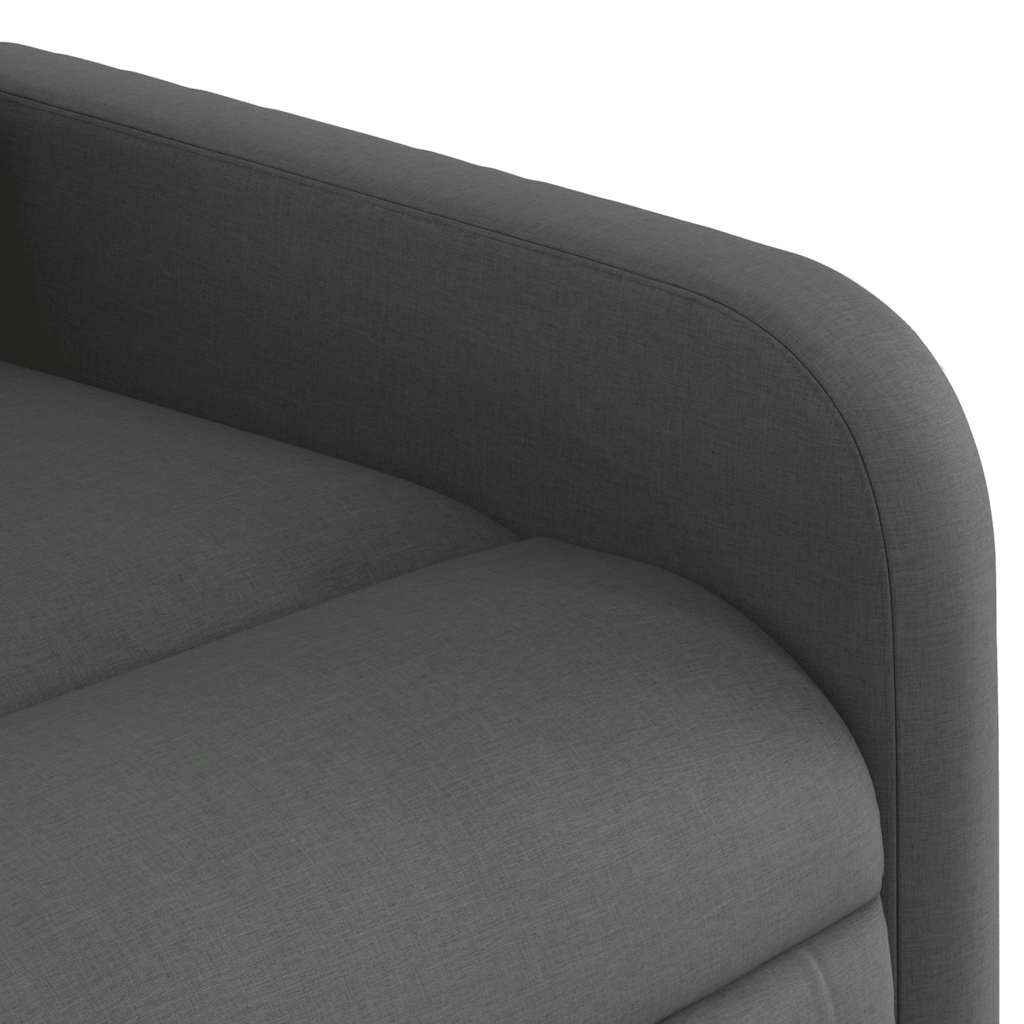 vidaXL Stand up Massage Recliner Chair Dark Grey Fabric