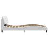 vidaXL Bed Frame without Mattress "Hvar" White 100x190 cm Faux Leather