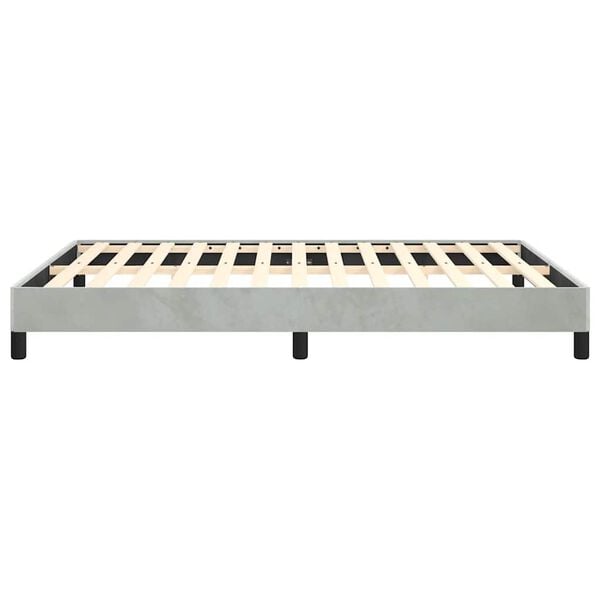 vidaXL Bed Frame without Mattress Light Grey 137x190 cm Full Velvet