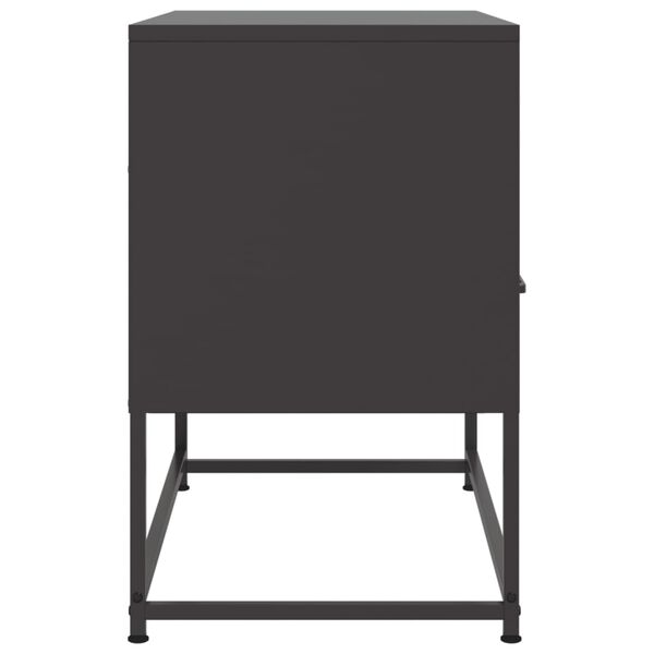 vidaXL TV Cabinet Black 68x39x60.5 cm Steel