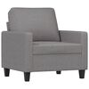 vidaXL Sofa Chair with Footstool Light Grey 60 cm Fabric