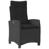 vidaXL 2 Piece Garden Dining Set with Cushions Black Poly Rattan