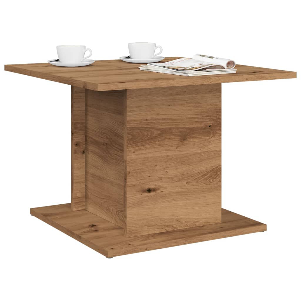 vidaXL Coffee Table Artisan Oak 55.5x55.5x40 cm Engineered Wood