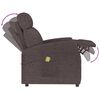 vidaXL Massage Chair Dark Brown Fabric