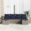 vidaXL Garden Sofa Set 6 pcs Grey and navy 230 x 117 x 85 cm