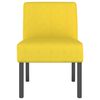vidaXL Slipper Chair Light Yellow Fabric