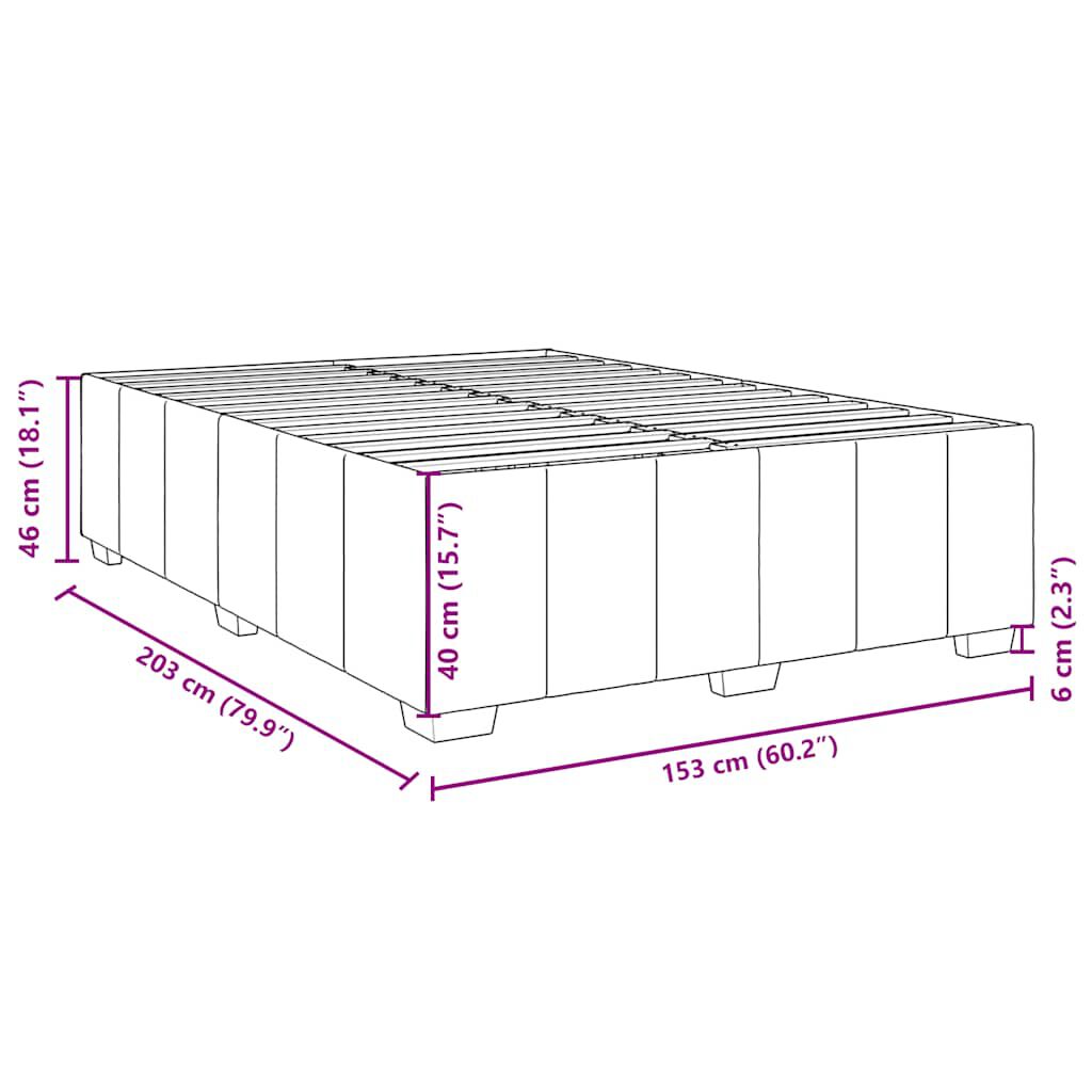 vidaXL Box Spring Bed with Mattress Dark Grey Queen Fabric