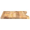 vidaXL Desk Top with Curve 80x60x2.5 cm Solid Wood Rough Mango