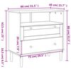 vidaXL Sideboard SENJA Rattan Look Black 80x40x80 cm Solid Wood Pine