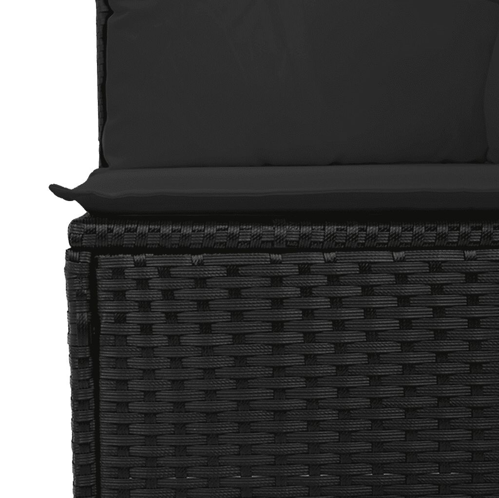 vidaXL 7 Piece Garden Sofa Set with Cushions Brown Poly Rattan