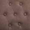 vidaXL Dining Chairs 2 pcs Brown Fabric