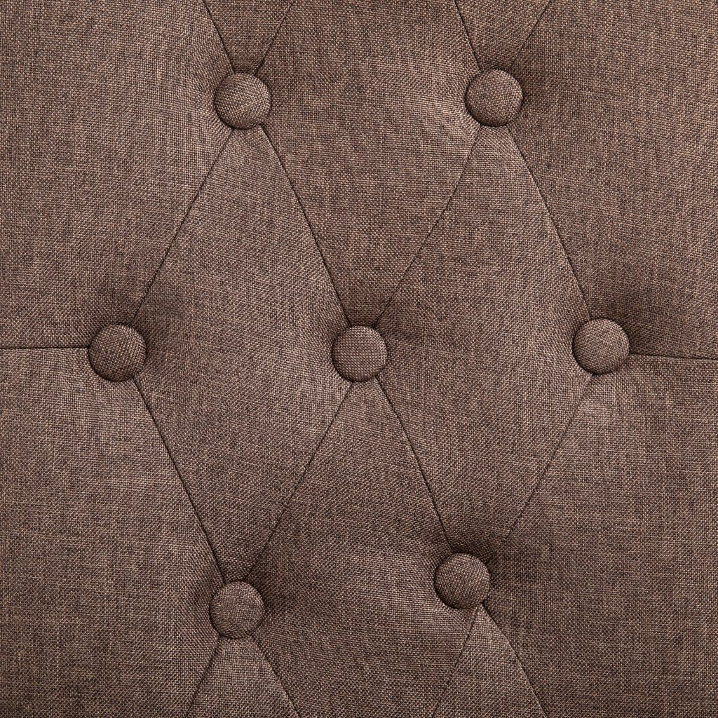 vidaXL Dining Chairs 2 pcs Brown Fabric