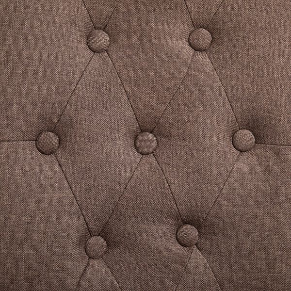 vidaXL Dining Chairs 2 pcs Brown Fabric