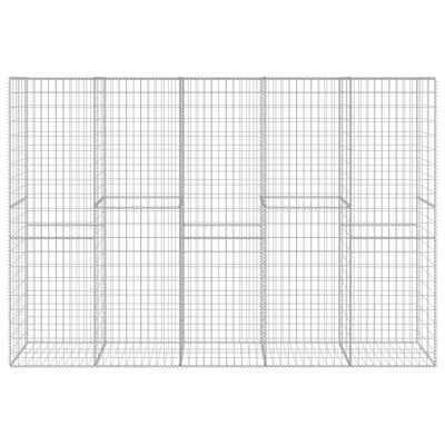 vidaXL Gabion Wall with Cover Galvanised Steel 300x50x200 cm