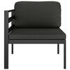 vidaXL 6 Piece Garden Lounge Set with Cushions Aluminium Anthracite
