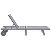 vidaXL Garden Sun Lounger with Cushion Grey Solid Acacia Wood