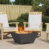 vidaXL Fire Pit Black 60 x 60 x 30 cm Cold-rolled steel