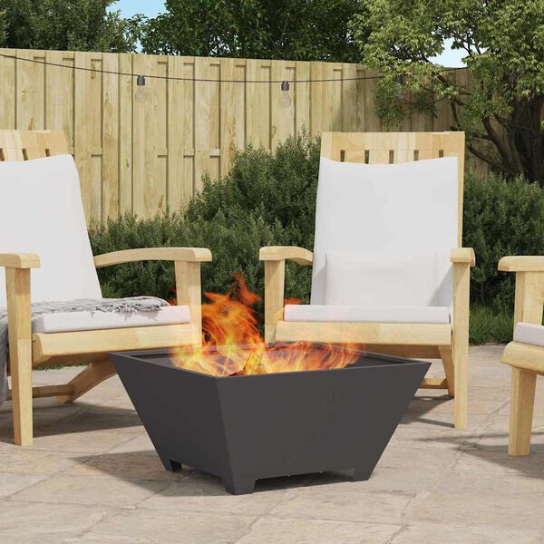 vidaXL Fire Pit Black 60 x 60 x 30 cm Cold-rolled steel
