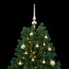 vidaXL Artificial Hinged Christmas Tree 150 LEDs & Ball Set 150 cm