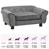 vidaXL Dog Sofa Dark Grey 72x45x30 cm Plush