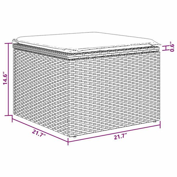 vidaXL Garden Sofa Set 5 pcs Grey Poly rattan