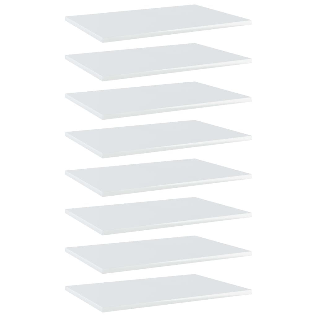 vidaXL Bookshelf Boards 8 pcs High Gloss White 60x40x1.5 cm Engineered Wood