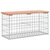 vidaXL Garden Bench Gabion Design 83x31.5x42 cm Solid Wood Douglas