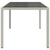 vidaXL Garden Dining Table White 190 x 90 x 75 cm Poly rattan
