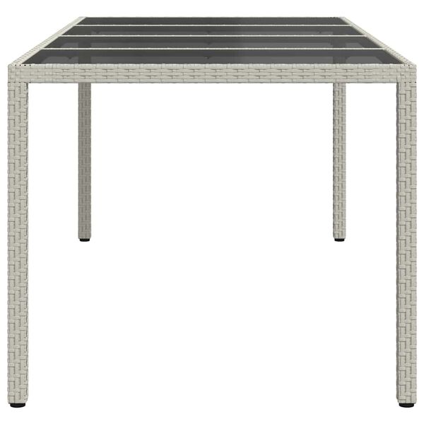 vidaXL Garden Dining Table White 190 x 90 x 75 cm Poly rattan