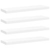 vidaXL Floating Wall Shelves 4 pcs White 80x23.5x3.8 cm MDF