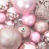 vidaXL 111 Piece Christmas Bauble Set Pink Polystyrene