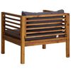 vidaXL Garden Chair with Dark Grey Cushions Solid Acacia Wood