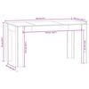 vidaXL Dining Table Smoked Oak 140x74.5x76 cm Engineered Wood