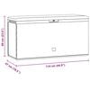 vidaXL Garden Storage Box Brown 114x47x60 cm