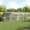 vidaXL Chicken Cage 3 pcs Silver 600 x 200 x 200 cm Steel and PE
