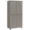 vidaXL Wardrobe "HAMAR" Light Grey 89x50x180 cm Solid Wood Pine