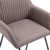 vidaXL Dining Chairs 4 pcs Taupe Fabric