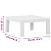 vidaXL 3 Piece Garden Lounge Set with Cushions Plastic White