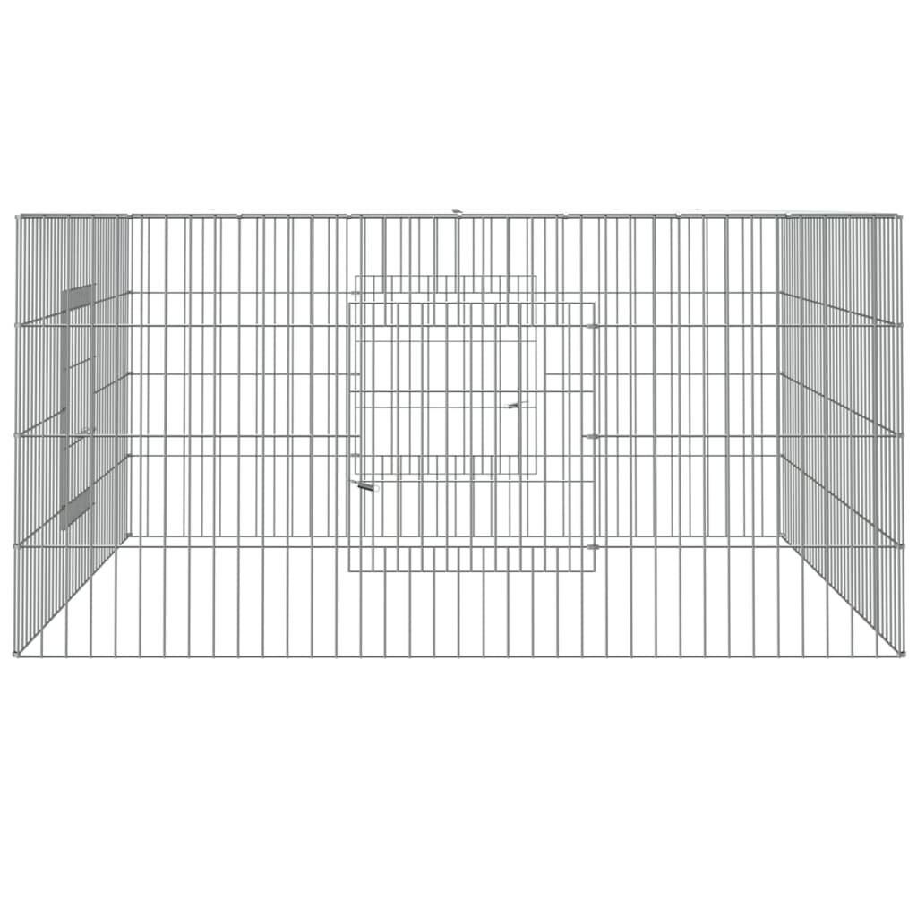 vidaXL Rabbit Cage 110x110x55 cm Galvanised Iron