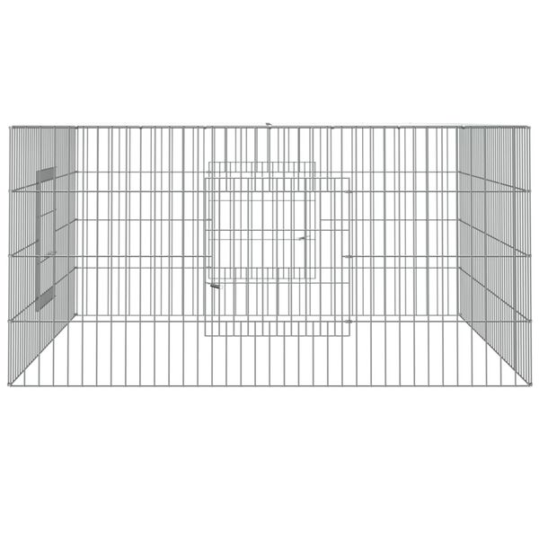 vidaXL Rabbit Cage 110x110x55 cm Galvanised Iron