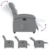 vidaXL Electric Recliner Chair Light Grey Fabric